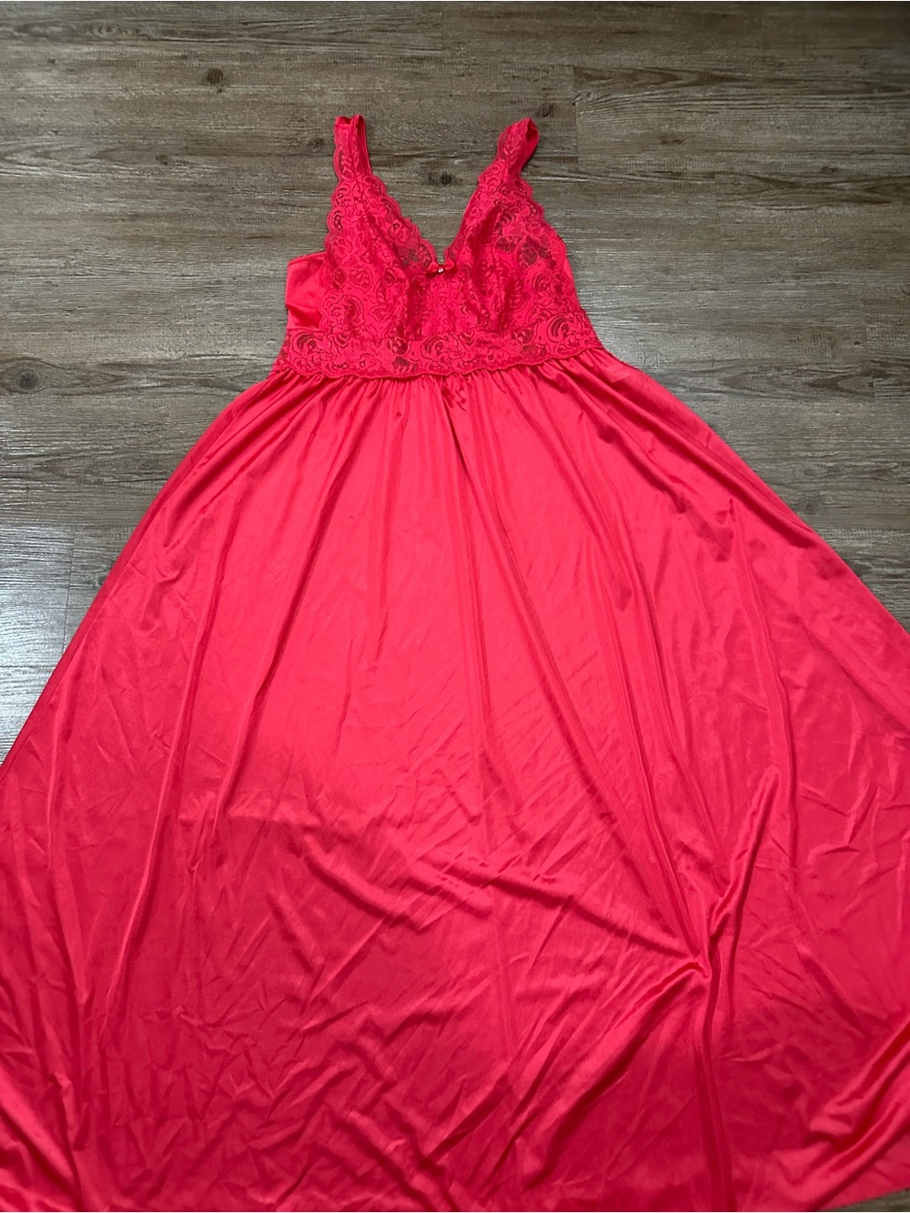 Red Lace Maxi Slip for Women